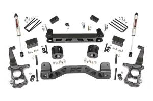 Rough Country - Rough Country Suspension Lift Kit 4 in. 1/4 in. thick plate steel Durable Lifted Knuckles And Strut Spacers Sway Bar Drop Brackets Brake Line Brackets Drive Shaft Spacer N3 Shocks - 55175 - Image 2