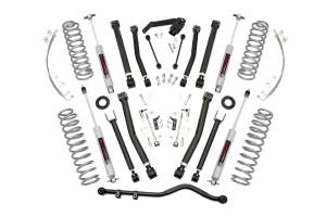 Rough Country - Rough Country Suspension Lift Kit 4 in. Lifted Coil Springs Coil Correction Plates N3 Series Shocks 18 mm. Spring Loaded Piston Rod 36kN Tensile Strength Metallic Silver Paint X Series - 67430 - Image 2