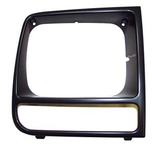 Crown Automotive Jeep Replacement - Crown Automotive Jeep Replacement Headlamp Bezel Right Black/Black  -  55055136 - Image 2