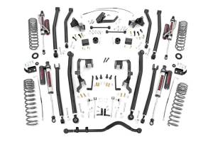 Rough Country Long Arm Suspension Lift Kit w/Shocks 4 in. w/Vertex Adjustable Reservoir Shocks 4 Door - 78550A