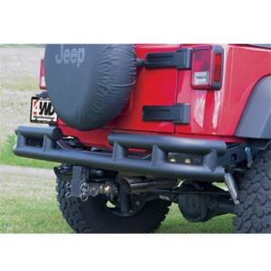 Smittybilt Rear Bumper w/Hitch Black Textured No Drill Installation - JB48-RHT