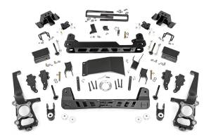 Rough Country Suspension Lift Kit 4.5 in. Lift Incl. Knuckles Strut Spacer Crossmember Swaybar/Diff Drop Brkt Brake Line Reloc. Blocks Shock Spacer Driveshaft Spacer U-Bolts - 51930