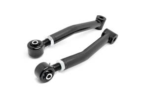 Rough Country X-Flex Control Arm Set Front Lower Incl. 2 Tubular Adjustable Control Arms w/X-Flex Joints Poly Rubber Bushings Sleeves Grease Fittings - 11390