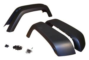 Crown Automotive Jeep Replacement - Crown Automotive Jeep Replacement Fender Flare Kit Incl. 4 Black Textured Flares/Retainers/Rivets  -  5KFK - Image 2