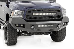 Rough Country Heavy Duty Front LED Bumper Incl. [4] Black-Series LED Cube Lights 20 in. Black-Series LED Light Bar - 10774