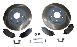 Crown Automotive Jeep Replacement Disc Brake Service Kit Front Incl. Rotors/Pads/Pad Springs/Caliper Pins/Caliper Pin Boots  -  5105514K