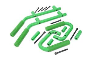 Rough Country Grab Handle Front and Rear Solid Steel Green Set - 6503GREEN