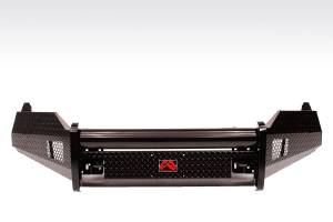 Fab Fours Black Steel Front Bumper 2 Stage Black Powder Coated w/o Grill Guard w/Tow Hooks - DR13-K2961-1