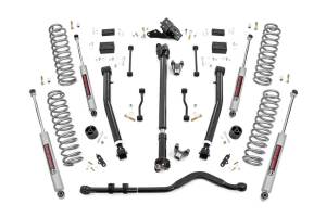 Rough Country Stage 2 Lift Kit w/Shocks 3.5 in. Lift Incl. Track Bar CV Driveshaft Lower Ctrl Arms w/Brkts. Coil Springs Swaybar Links Bump Stop Front and Rear Premium N3 Shocks - 69131