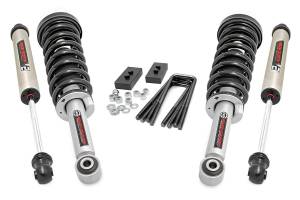 Rough Country Leveling Lift Kit 2 in. w/V2 Shocks and N3 Struts Head Turning Aluminum Leveling Spacer T6061 Billet Aluminum Upper Control Arm And The Strut Suitable For 35 in. Tires - 56971