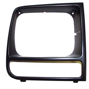 Crown Automotive Jeep Replacement - Crown Automotive Jeep Replacement Headlamp Bezel Right Black/Black  -  55055136 - Image 1