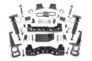 Rough Country - Rough Country Suspension Lift Kit w/V2 Shocks 6 in. Incl. Knuckles Vertex Adj. Coils Front/Rear Crossmember Sway Bar Brackets Diff Drop Brackets Brake Line Bracket Driveshaft Spacer - 57657 - Image 1