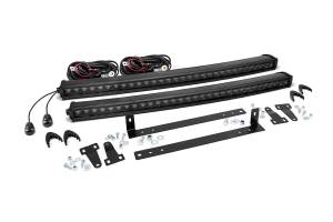 Rough Country Cree Black Series LED Light Bar 30 in. Single Row 12000 Lumens 150 Watts Spot Beam IP67 Rating Incl. Grille Mount Dual Set - 70662