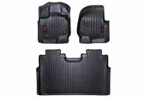 Rough Country - Rough Country Heavy Duty Floor Mats Front And Rear 3 pc. Bucket Seats - M-51512 - Image 1