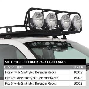 Smittybilt - Smittybilt Defender Light Cage Fits 4.5 Ft. Wide Defender Roof Rack - 45002 - Image 9