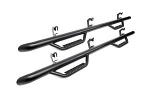 Rough Country Cab Length Nerf Step Bar Textured Black 89 in. Long - RCD1980CC