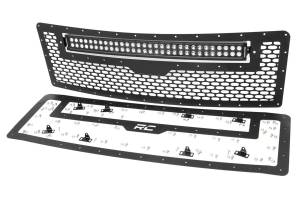 Rough Country - Rough Country Mesh Grille 30 in. Front Dual Row LED Black Powder Coat Finish Stainless Steel Hardware Unique Mesh Pattern - 70233 - Image 3