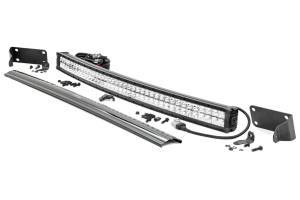 Rough Country LED Bumper Kit 40 in. Curved LED Light Bar Chrome Series w/DRL - 70570CD
