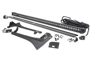 Rough Country - Rough Country LED Light Bar Windshield Mounting Brackets For 50 in. w/Single-Row Black Series LED White DRL Upper - 70066 - Image 1