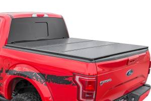 Rough Country - Rough Country Hard Tri-Fold Tonneau Bed Cover For Models w/Cargo Management - 45716501A - Image 1