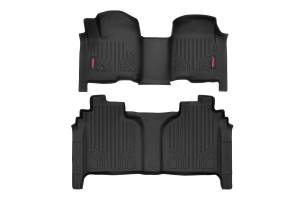 Rough Country - Rough Country Heavy Duty Floor Mats Front/Rear Semi Flexible Black Series Made Of Ultra Durable Polyethylene Textured Surface Front Row Bucket Style - M-21613 - Image 2