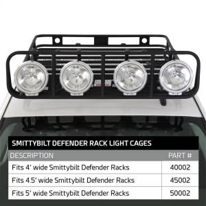 Smittybilt - Smittybilt Defender Light Cage Fits 5 Ft. Wide Defender Roof Rack - 50002 - Image 6
