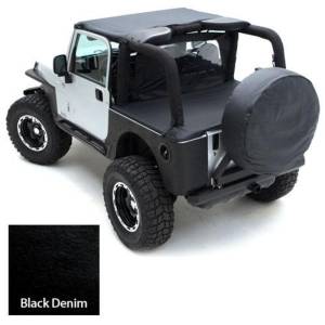 Smittybilt - Smittybilt Outback Standard Bikini Top Black Denim No Drill Installation Requires PN[90101] If Vehicle Does Not Have Windshield Channel - 92815 - Image 2