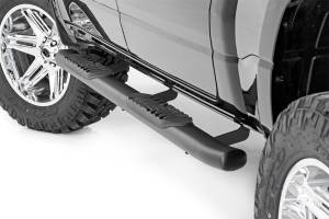 Rough Country Oval Nerf Step Bar 4.5 in. Black Powder Coat Aluminum - 21004