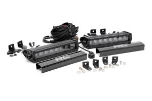 Rough Country Cree Black Series LED Light Bar Two-8 in. 6400 Lumens 80 Watts Ip67 Rating Incl. Wire Harness Switch - 70697