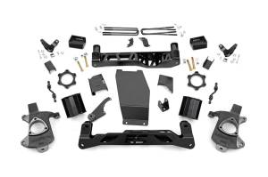 Rough Country - Rough Country Suspension Lift Kit 5 in. Lift Upper Strut Spacers Skid Plate Front/Rear Cross Member Sway Bar Drop Brackets Fabricated Anti-Wrap Lift Blocks - 17901 - Image 1