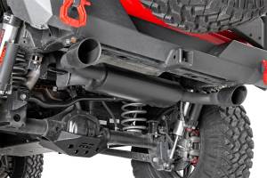 Rough Country - Rough Country Dual Outlet Performance Exhaust Matte Black Stainless Steel Construction w/High Temperature Resistant Coating For Long Lifespan 2.5 in. Diameter High Flow Design - 96003 - Image 3