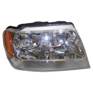 Lights - Headlights - Crown Automotive Jeep Replacement - Crown Automotive Jeep Replacement Head Light Assembly Right Fits 2001-2004 Jeep WG Europe Grand Cherokee w/LHD Sport And Premium Models w/o Leveling System Incl. Bulbs/Harness  -  55155576AE