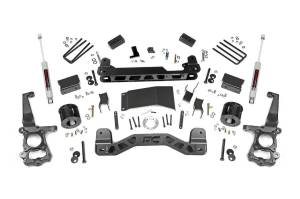 Rough Country - Rough Country Suspension Lift Kit 4 in. Lifted Knuckles Sway-Bar Brake Line Brackets 1/4 in. Thick Plate Steel Front/Rear Cross Member Fabricated Rear Blocks Includes N3 Series Shocks - 55530 - Image 2