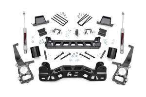 Rough Country - Rough Country Suspension Lift Kit 6 in. Set Of Durable Lifted Knuckles And Strut Spacers 1/4 in. Thick Plate Steel Front Rear Cross Member Premiere Off Road Shock Absorbers - 57330 - Image 2