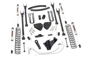 Rough Country - Rough Country Suspension Lift Kit 6 in. 4-Link w/V2 Shocks Lifted Coil Springs Upper / Lower Control Arms Brackets Extended Sway-Bar Links Bumpstop Spacers Includes Hardware - 58470 - Image 2