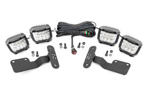 Lights - Multi-Purpose LED - Rough Country - Rough Country LED Lower Windshield Ditch Kit 3 in. Osram Wide Angle Series - 70873