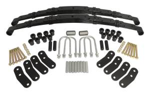 Crown Automotive Jeep Replacement Leaf Spring Kit 1-1.5 in. Lift Incl. Pivot Bushings/U-Bolts/Set Of 4 RT Off-Road Shackles  -  LSK3