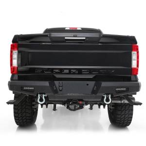 Smittybilt M1A2 Rear Bumper Incl. 2-6 in. Light Bars/Adjustable Steps - 614931