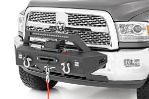 Rough Country - Rough Country Exo Winch Mount System Front Bumper Incl. 20 in. Black Series Single-Row LED Light Bar and [2] 2 in. Black Series LED Cube Lights - 31007 - Image 2