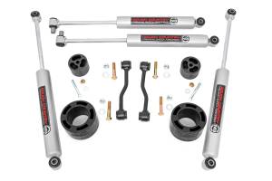 Rough Country Suspension Lift Kit 2.5 in. w/N3 Shocks Lifted Coil Springs Sway Bar Links Forged Track Bar Bumpstop Spacers w/Hardware - 63430A