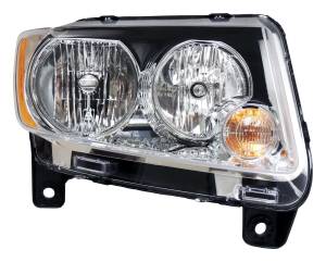 Lights - Headlights - Crown Automotive Jeep Replacement - Crown Automotive Jeep Replacement Head Light Assembly Right w/HID Lamps Incl. Bulbs  -  55079378AE