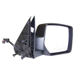 Crown Automotive Jeep Replacement Door Mirror Right Power Foldaway w/o Driver Memory Black  -  57010076AE