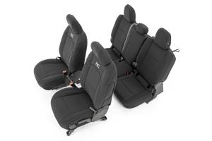 Rough Country - Rough Country Seat Cover Set Neoprene w/Rear Cup Holder Black - 91038 - Image 2