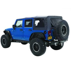 Smittybilt Replacement Soft Top w/Tinted Windows And No Upper Doors Black Diamond - 9085235