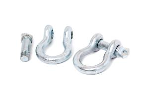 Rough Country D-Ring Pair 4.75 Ton Rating Galvanized Zinc Coated - 1174