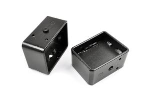 Rough Country Lift Blocks 9/16 in. Pin Blocks 2.5 in. Wide Fabricated Steel Blocks Powder Coated Black Pair 5 in. Rear Lift - 6596