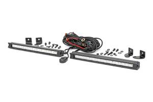 Rough Country - Rough Country Slimline Cree Chrome Series LED Light Bar 10 in. Sold In Pairs 8000 Lumens 100 Watts Incl. Wiring Harness Hardware - 70410A - Image 2
