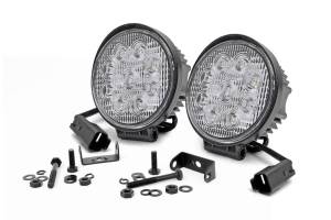 Lights - Multi-Purpose LED - Rough Country - Rough Country LED Light Two-4 in. Round Lights 4230 Lumens 54 Watts Spot Beam IP67 Rating - 70804