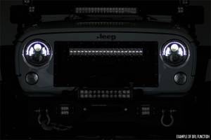 Rough Country - Rough Country Cree Black Series LED Light Bar 12 in. Dual Row 10800 Lumens 120 Watts Spot/Flood Beam IP67 Rating Incl. Wire Harness Switch Cool White DRL - 70912BD - Image 3