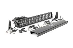 Rough Country Cree Black Series LED Light Bar 20 in. Dual Row 9600 Lumens 120 Watts Spot/Flood Beam IP67 Rating Incl. Wire Harness Switch - 70920BL